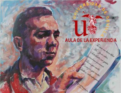 Cartel del homenaje a Miguel Hernández (detalle)