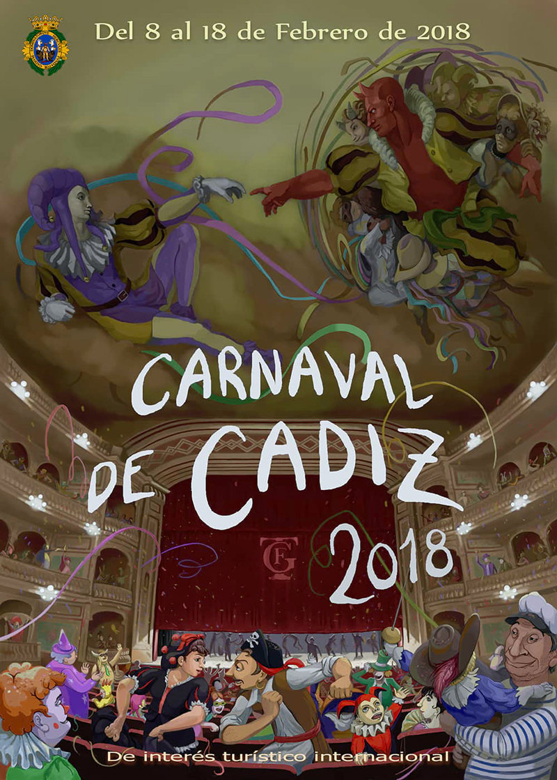Cartel oficial del Carnaval de Cádiz 2018